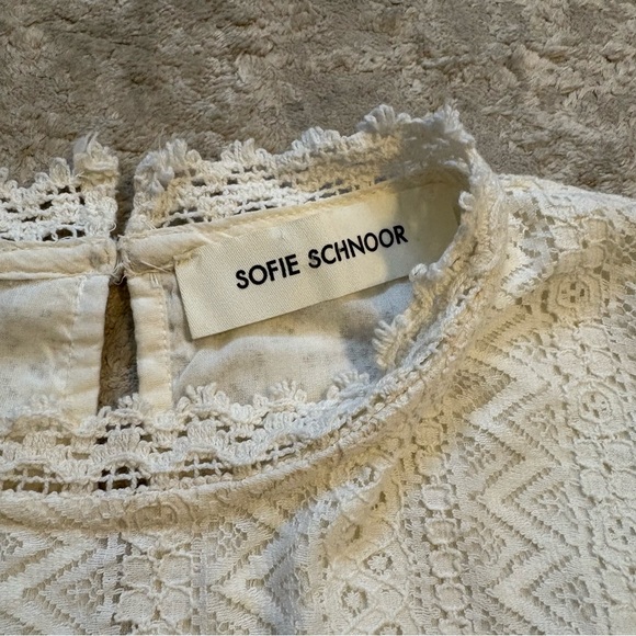 Sofie Schnoor Lace Long Sleeve Cotton Blouse Size Medium - Picture 11 of 16